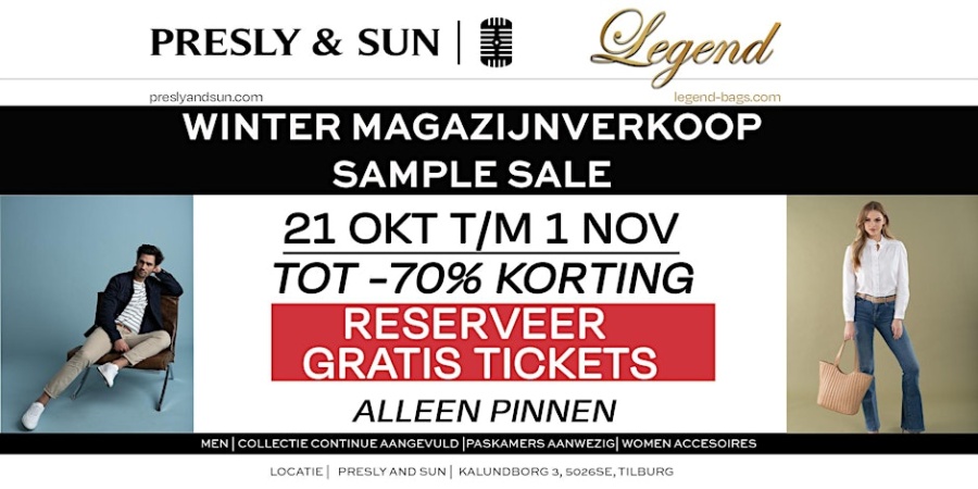 Presly & Sun | Legend Magazijnverkoop / Sample Sale