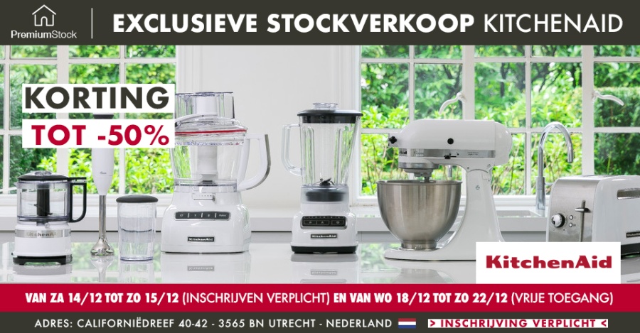 Grootste Kitchenaid stockverkoop van Nederland