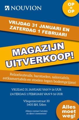 Nouvion magazijn uitverkoop