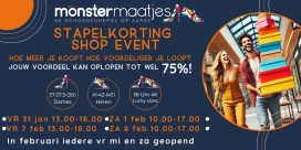 Stapelkorting shop event bij Monstermaatjes